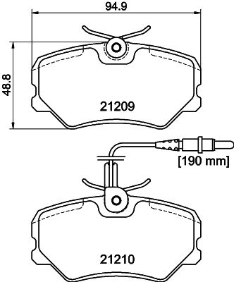 Brake Pad Set, disc brake HELLA PAGID 8DB 355 017-741