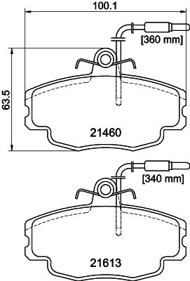 HELLA PAGID 8DB 355 017-981 Brake Pad Set, disc brake