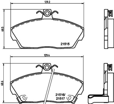 Brake Pad Set, disc brake HELLA PAGID 8DB 355 018-031
