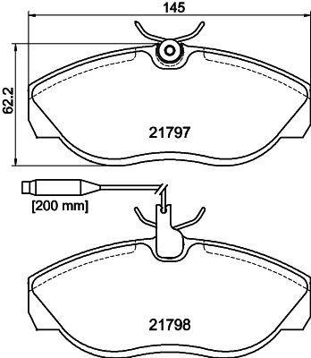 Brake Pad Set, disc brake HELLA PAGID 8DB 355 018-141