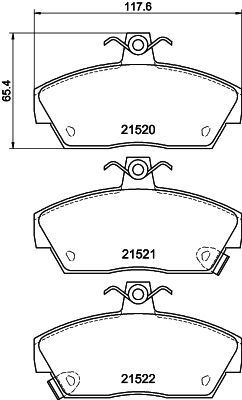 HELLA PAGID 8DB 355 018-161 Brake Pad Set, disc brake