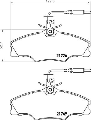 HELLA PAGID 8DB 355 018-201 Brake Pad Set, disc brake