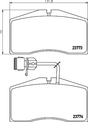HELLA PAGID 8DB 355 018-491 Brake Pad Set, disc brake