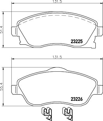 HELLA PAGID 8DB 355 018-511 Brake Pad Set, disc brake