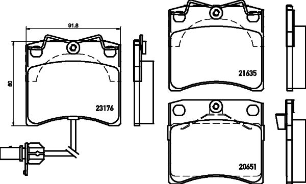 HELLA PAGID 8DB 355 018-521 Brake Pad Set, disc brake