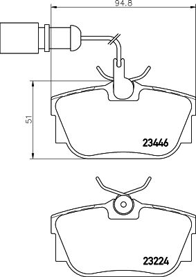 HELLA PAGID 8DB 355 018-571 Brake Pad Set, disc brake