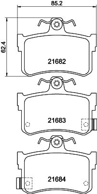 HELLA PAGID 8DB 355 018-611 Brake Pad Set, disc brake