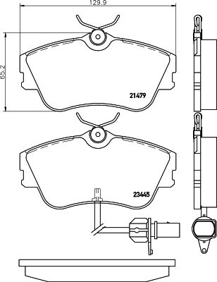 HELLA PAGID 8DB 355 018-621 Brake Pad Set, disc brake