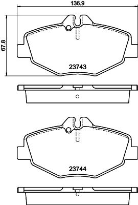 HELLA PAGID 8DB 355 018-731 Brake Pad Set, disc brake