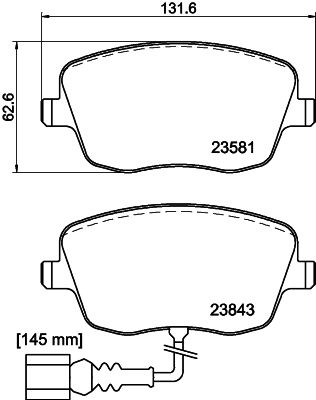 HELLA PAGID 8DB 355 018-811 Brake Pad Set, disc brake
