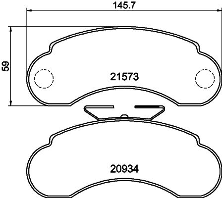 HELLA PAGID 8DB 355 019-101 Brake Pad Set, disc brake