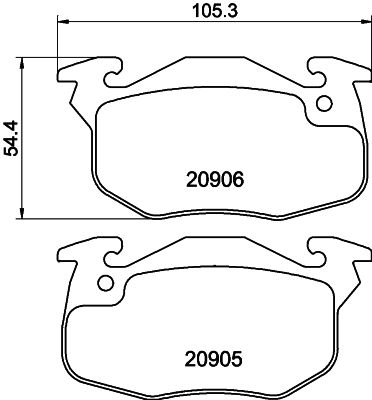 HELLA PAGID 8DB 355 019-131 Brake Pad Set, disc brake