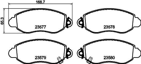 HELLA PAGID 8DB 355 019-361 Brake Pad Set, disc brake