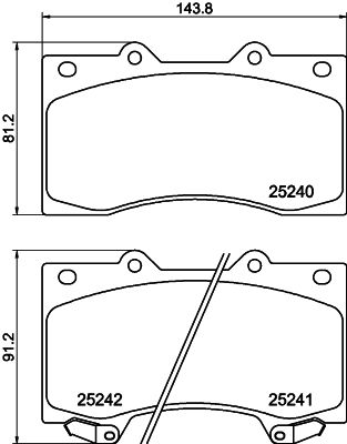Brake Pad Set, disc brake HELLA PAGID 8DB 355 019-531