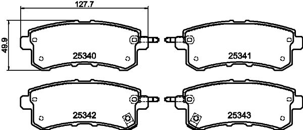 HELLA PAGID 8DB 355 019-541 Brake Pad Set, disc brake