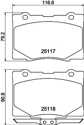 HELLA PAGID 8DB 355 019-571 Brake Pad Set, disc brake