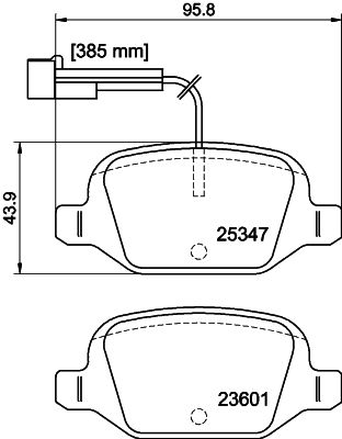 HELLA PAGID 8DB 355 019-631 Brake Pad Set, disc brake