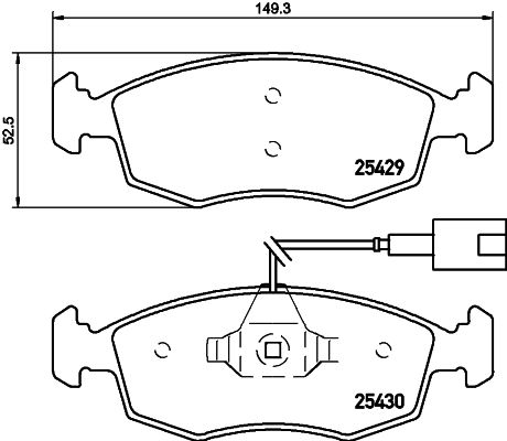 HELLA PAGID 8DB 355 019-651 Brake Pad Set, disc brake