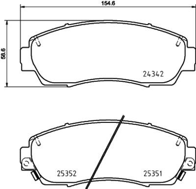 Brake Pad Set, disc brake HELLA PAGID 8DB 355 019-761