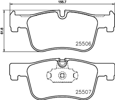 Brake Pad Set, disc brake HELLA PAGID 8DB 355 019-771