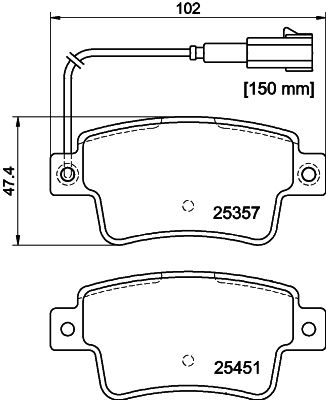 HELLA PAGID 8DB 355 019-801 Brake Pad Set, disc brake