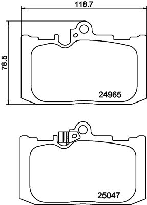 Brake Pad Set, disc brake HELLA PAGID 8DB 355 019-851