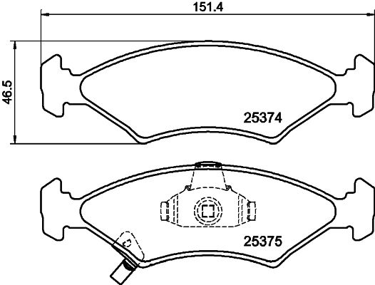 HELLA PAGID 8DB 355 019-891 Brake Pad Set, disc brake