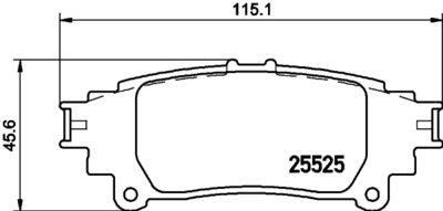 Brake Pad Set, disc brake HELLA PAGID 8DB 355 020-001