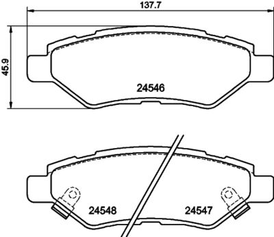 Brake Pad Set, disc brake HELLA PAGID 8DB 355 020-011