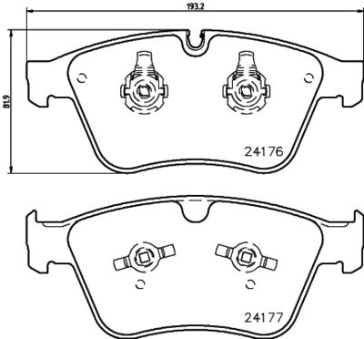 Brake Pad Set, disc brake HELLA PAGID 8DB 355 020-031