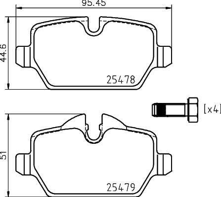 HELLA PAGID 8DB 355 020-111 Brake Pad Set, disc brake