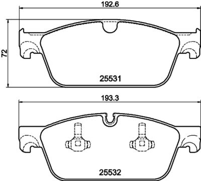 Brake Pad Set, disc brake HELLA PAGID 8DB 355 020-141