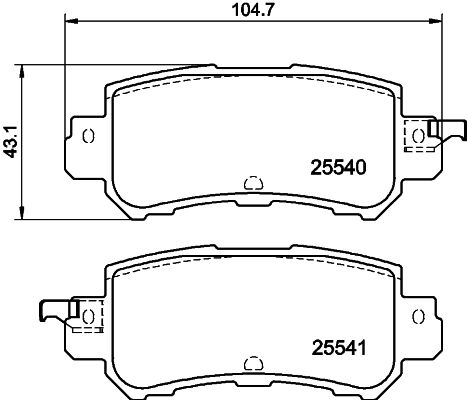 HELLA PAGID 8DB 355 020-151 Brake Pad Set, disc brake