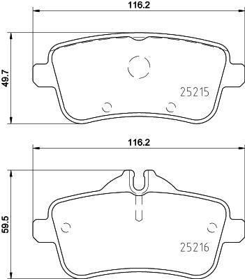 HELLA PAGID 8DB 355 020-161 Brake Pad Set, disc brake