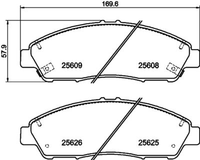 Brake Pad Set, disc brake HELLA PAGID 8DB 355 020-211