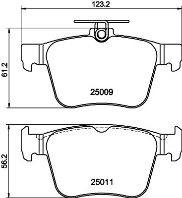 HELLA PAGID 8DB 355 020-261 Brake Pad Set, disc brake
