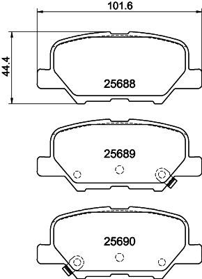 HELLA PAGID 8DB 355 020-291 Brake Pad Set, disc brake