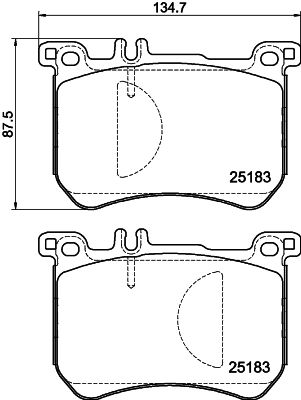 Brake Pad Set, disc brake HELLA PAGID 8DB 355 020-491