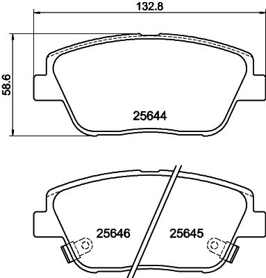 HELLA PAGID 8DB 355 020-551 Brake Pad Set, disc brake