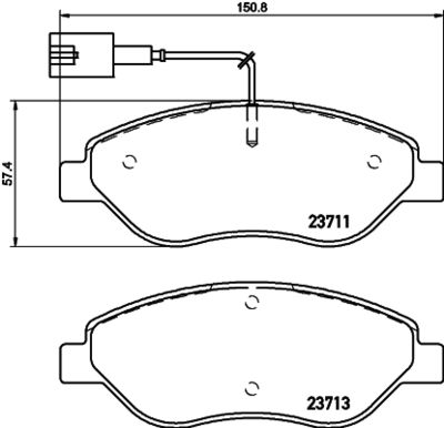 Brake Pad Set, disc brake HELLA PAGID 8DB 355 020-561