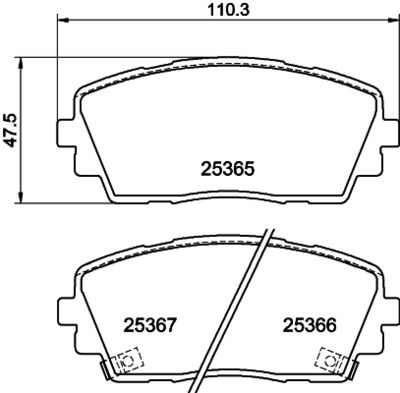Brake Pad Set, disc brake HELLA PAGID 8DB 355 020-611