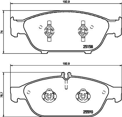 HELLA PAGID 8DB 355 020-681 Brake Pad Set, disc brake