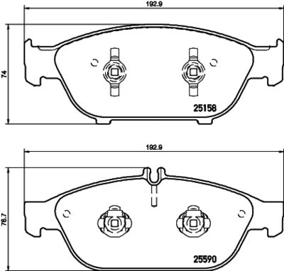 Brake Pad Set, disc brake HELLA PAGID 8DB 355 020-681
