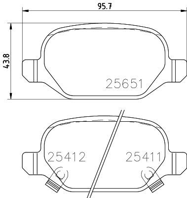 HELLA PAGID 8DB 355 020-751 Brake Pad Set, disc brake