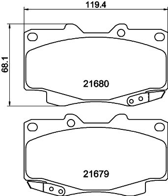 HELLA PAGID 8DB 355 020-811 Brake Pad Set, disc brake