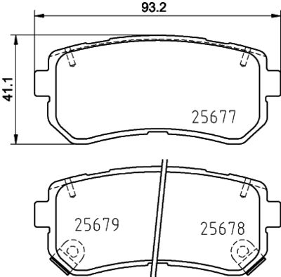 Brake Pad Set, disc brake HELLA PAGID 8DB 355 020-851