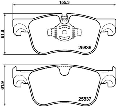 Brake Pad Set, disc brake HELLA PAGID 8DB 355 020-931