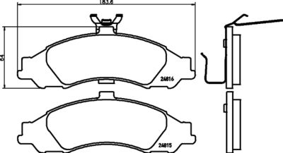 Brake Pad Set, disc brake HELLA PAGID 8DB 355 021-011