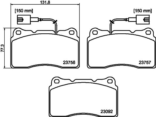 HELLA PAGID 8DB 355 021-151 Brake Pad Set, disc brake