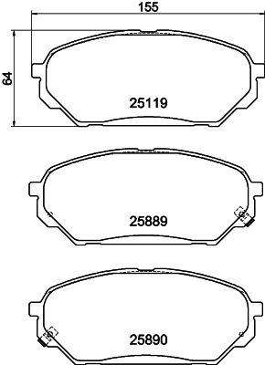 HELLA PAGID 8DB 355 021-231 Brake Pad Set, disc brake